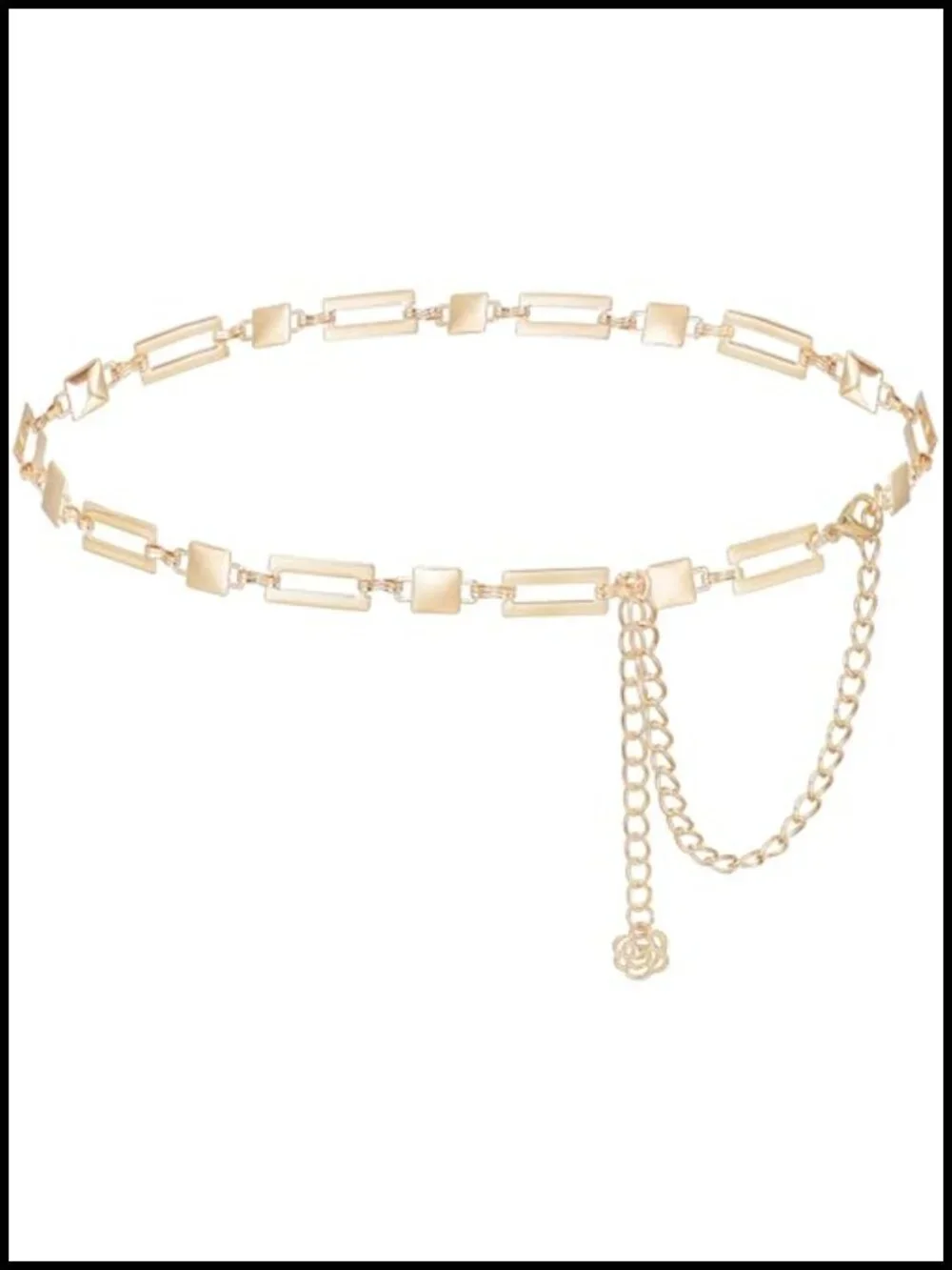 Metal Waist Chain Adjustable Link Belt for Women